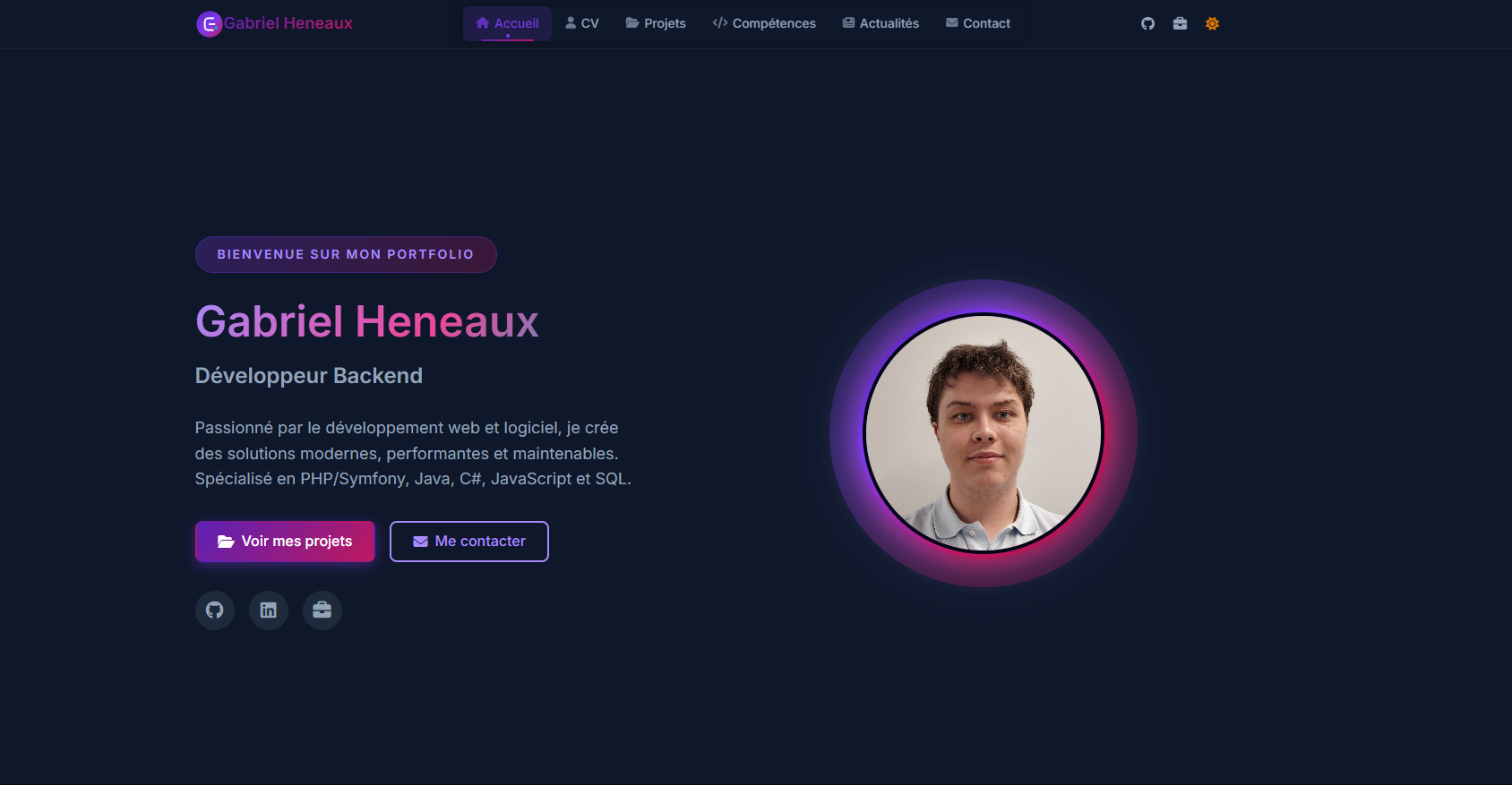Lancement de mon nouveau portfolio